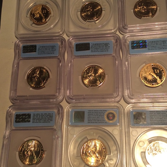 Valuable 20 ANACS & ICG Graded MS67 & Proof 70 Deep Cam Presidential Dollars Set - Picture 12 of 16